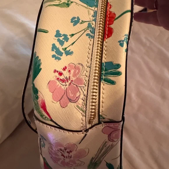 Kate Spade Floral Hummingbird Laurel Way Sammi Backpack - Green, Pink, Red - Picture 4 of 5